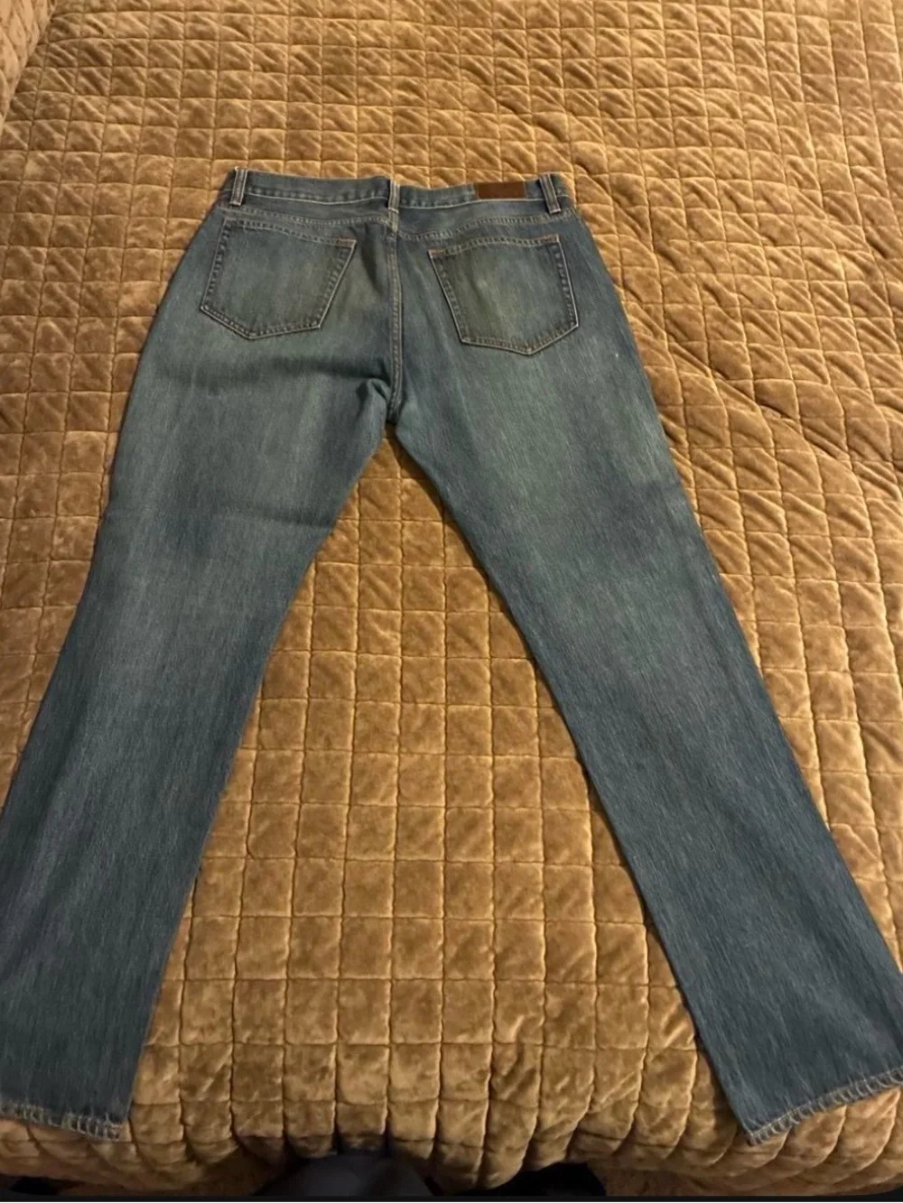 J. Crew Men's Straight Jeans in Faded Blue